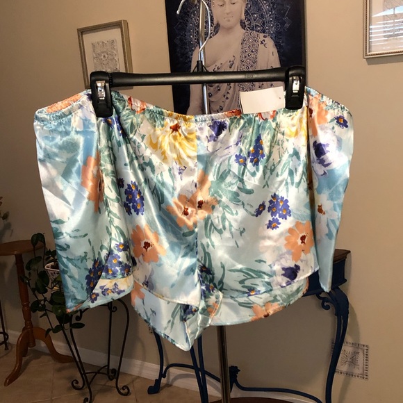 NWT Lilac & London XXL Floral Pajama Shorts - Picture 1 of 6